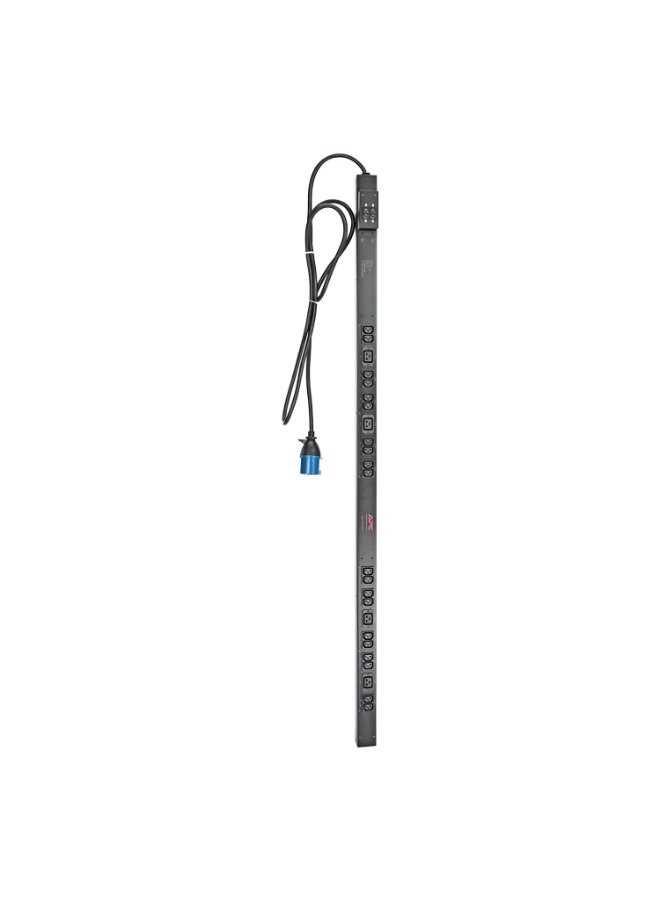 AP7553 | وحدة توزيع طاقة **PDU Basic** من APC، بدون استهلاك مساحة (Zero U) | **32 A, 230 V** | **20 منفذ C13 و4 منافذ C19**.